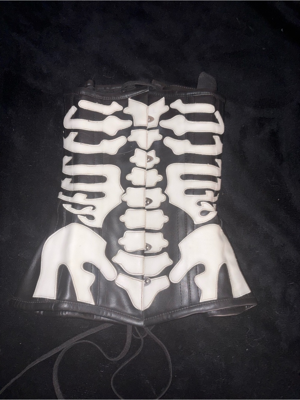 Gothic Skeleton Detailed Corset - 18 inches